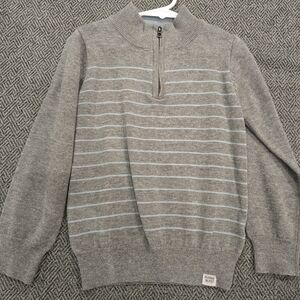 Stylish Gray Striped Kids' Sweater